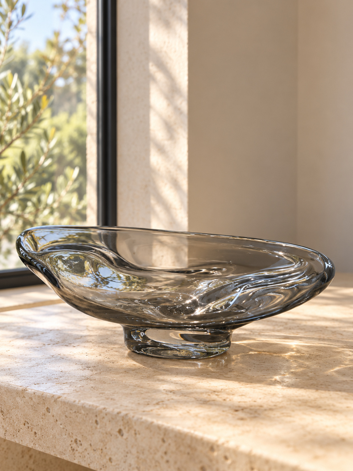 Coupe basse en verre fumé - vue 2