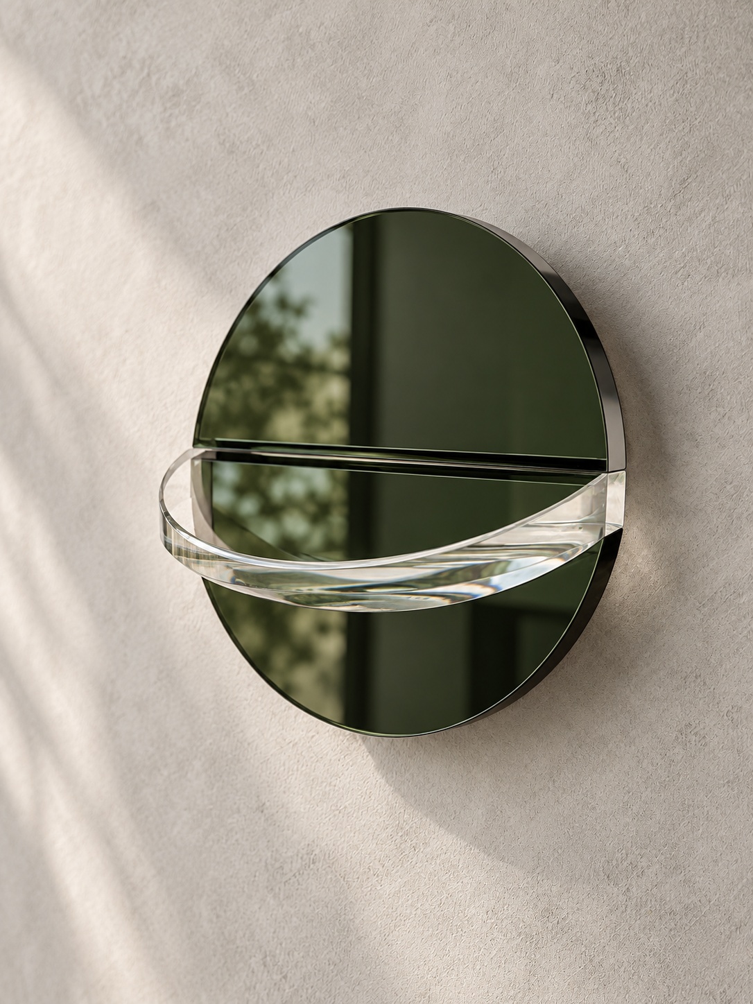 Décoration ronde à effet miroir fumé - vue 2