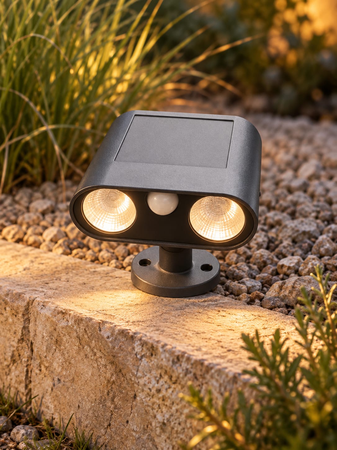 Projecteur compact anthracite à double optique - vue 2