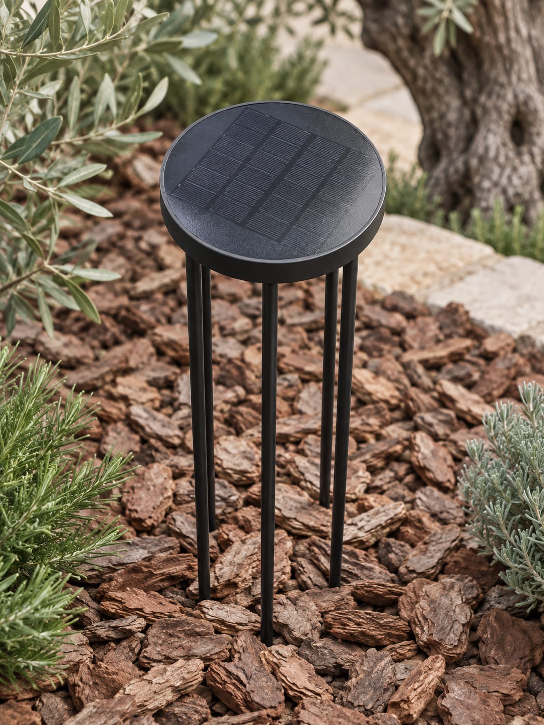 Luminaire solaire de jardin à tête ronde - vue 4