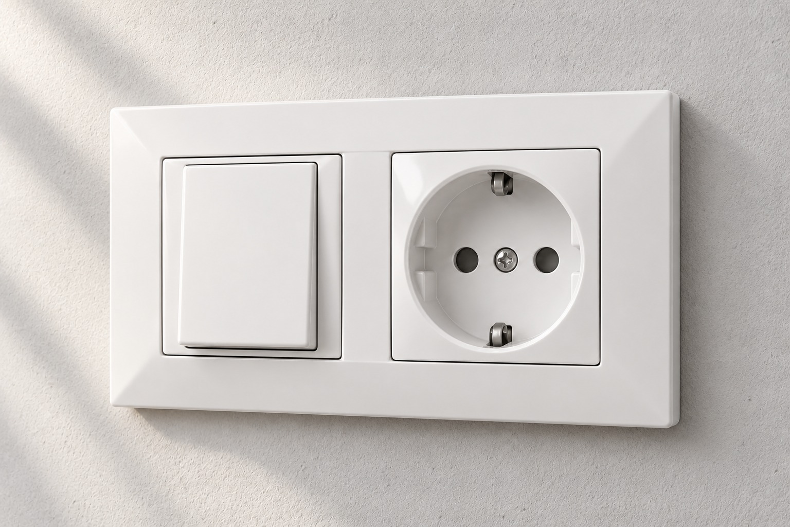 Ensemble blanc interrupteur et prise - vue 5