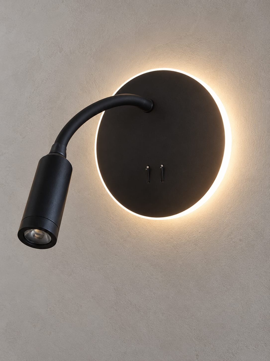 ronde noire avec liseuse flexible - vue 3