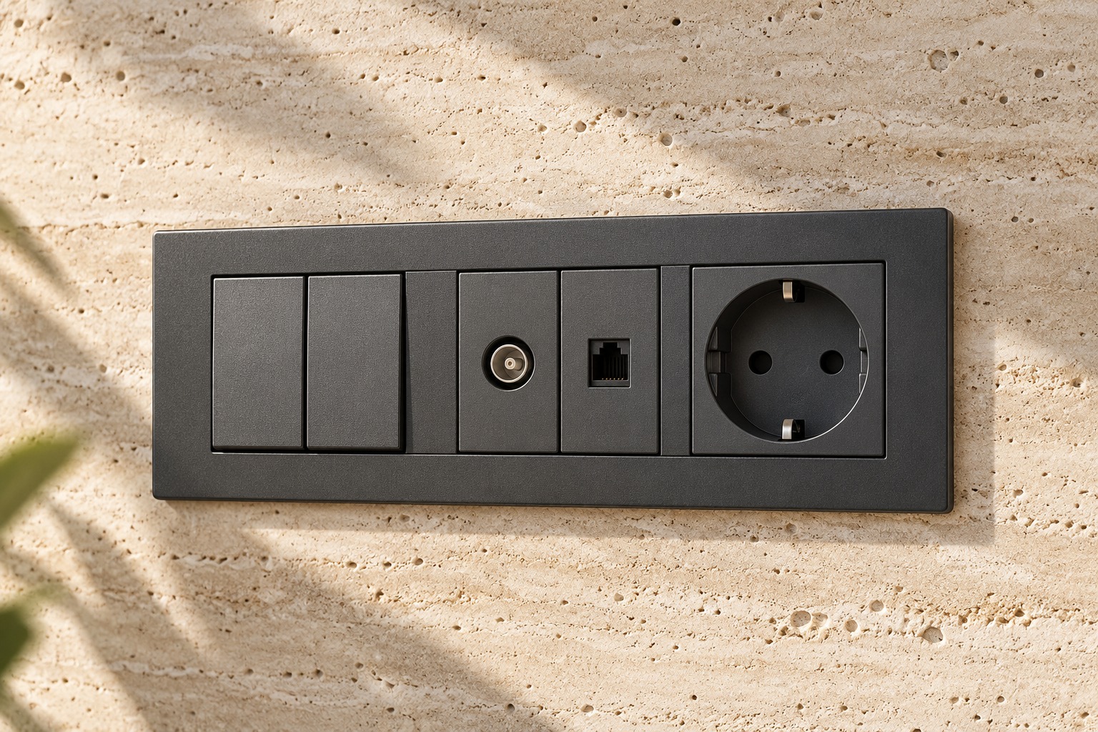 Plaque modulaire anthracite multifonction - vue 4