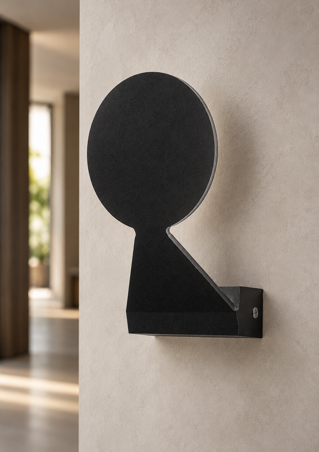 Applique  sculpturale noire à disque - vue 3