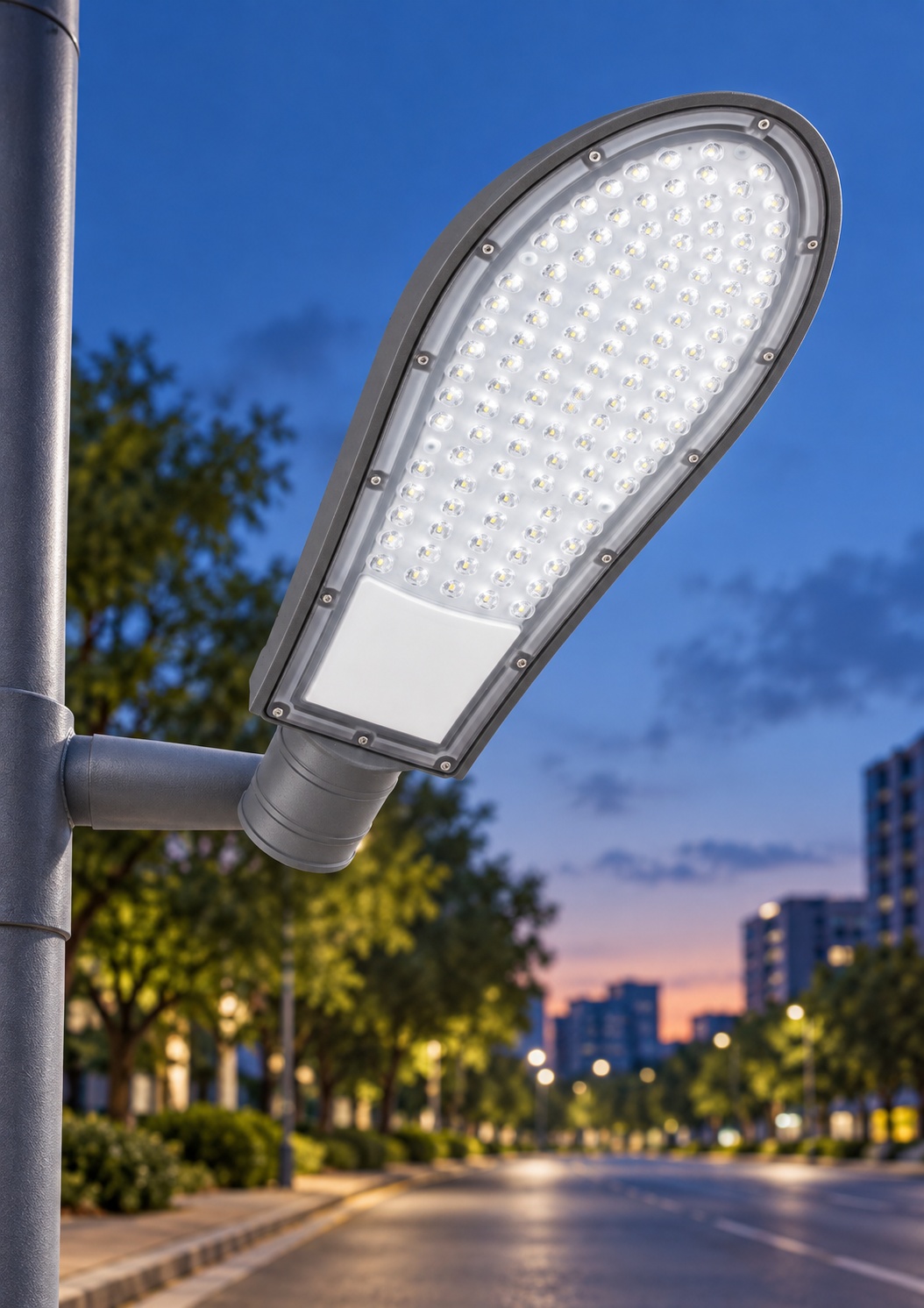 Luminaire LED de voirie gris - vue 2