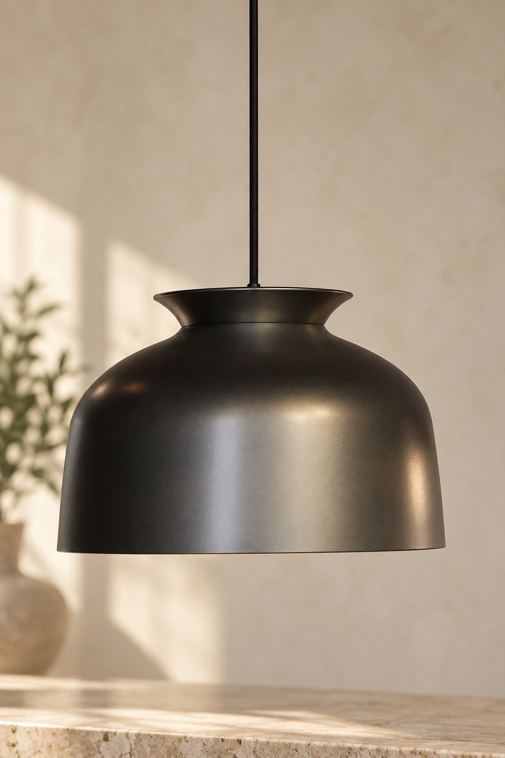 Suspension galbée anthracite - vue 3