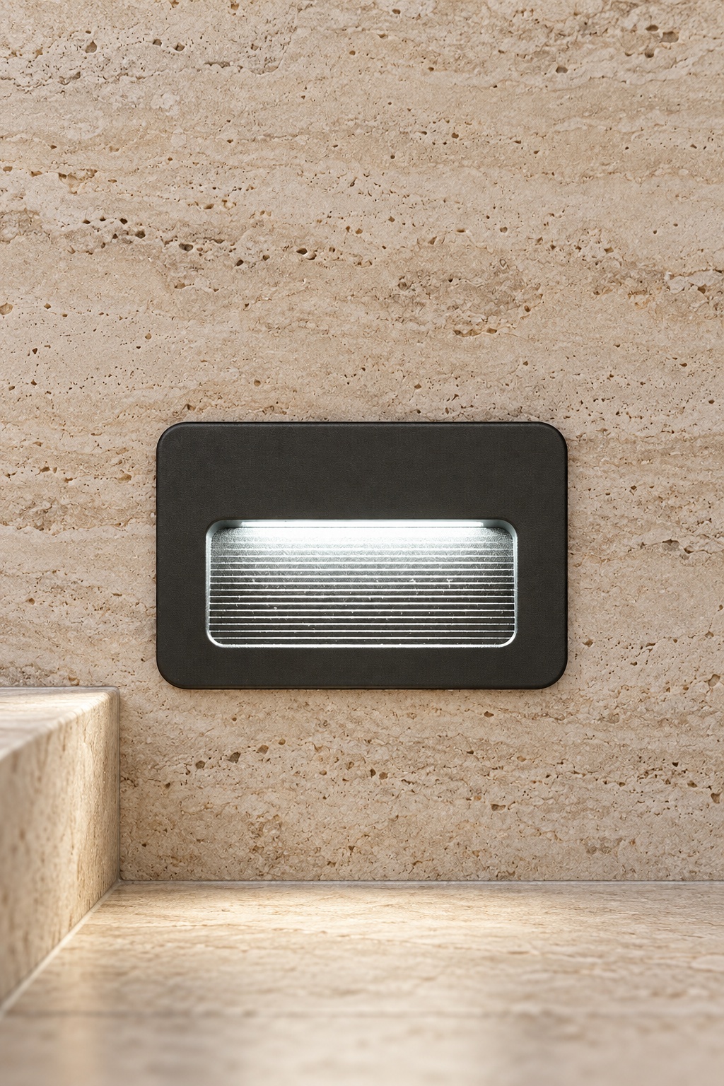 Balise murale encastrée rectangulaire anthracite - vue 4