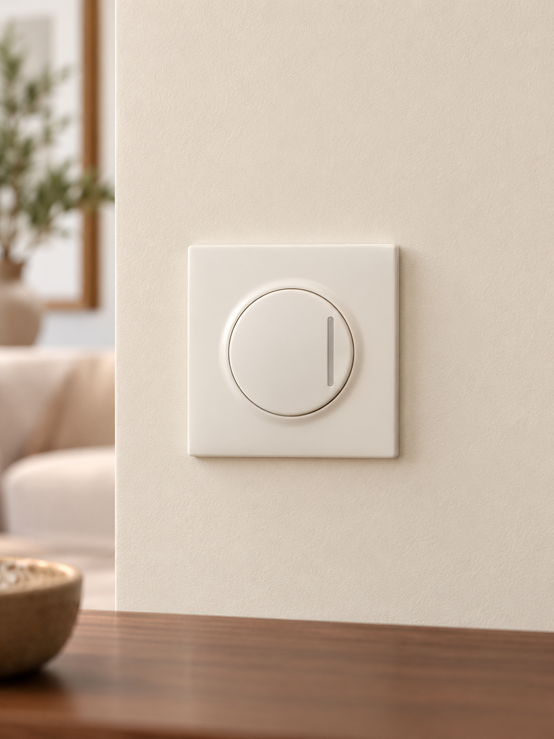 Poussoir lumineux blanc - vue 5