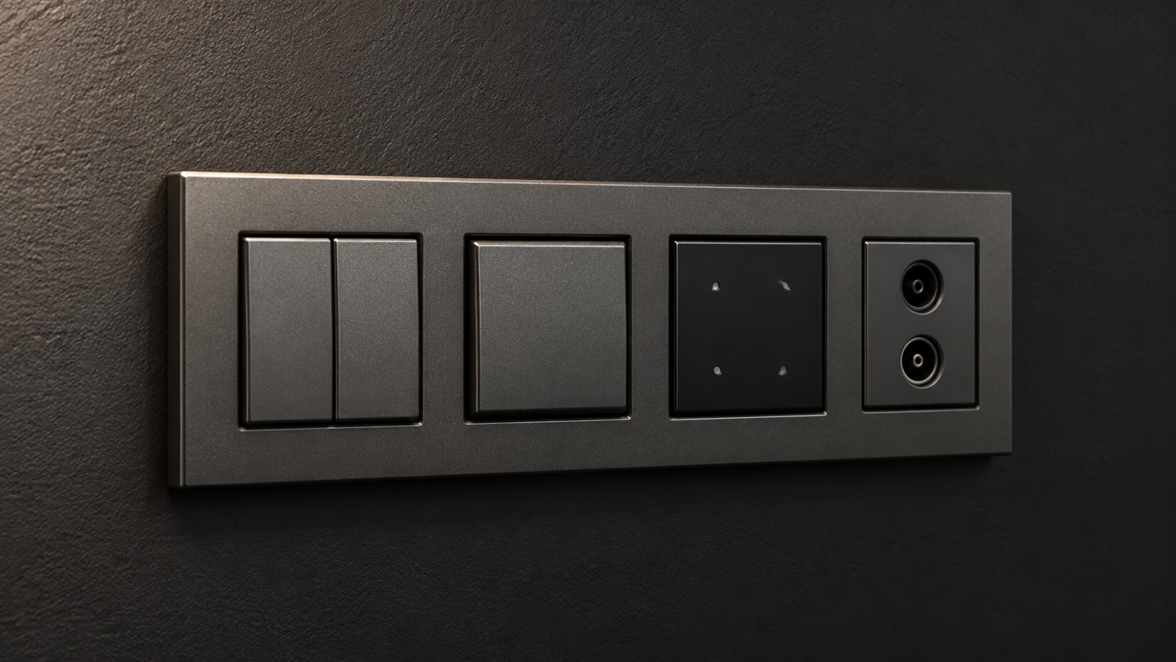 Plaque modulaire anthracite à quatre zones - vue 5