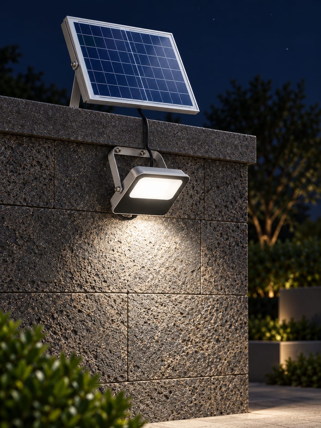 Projecteur solaire avec panneau déporté - vue 5