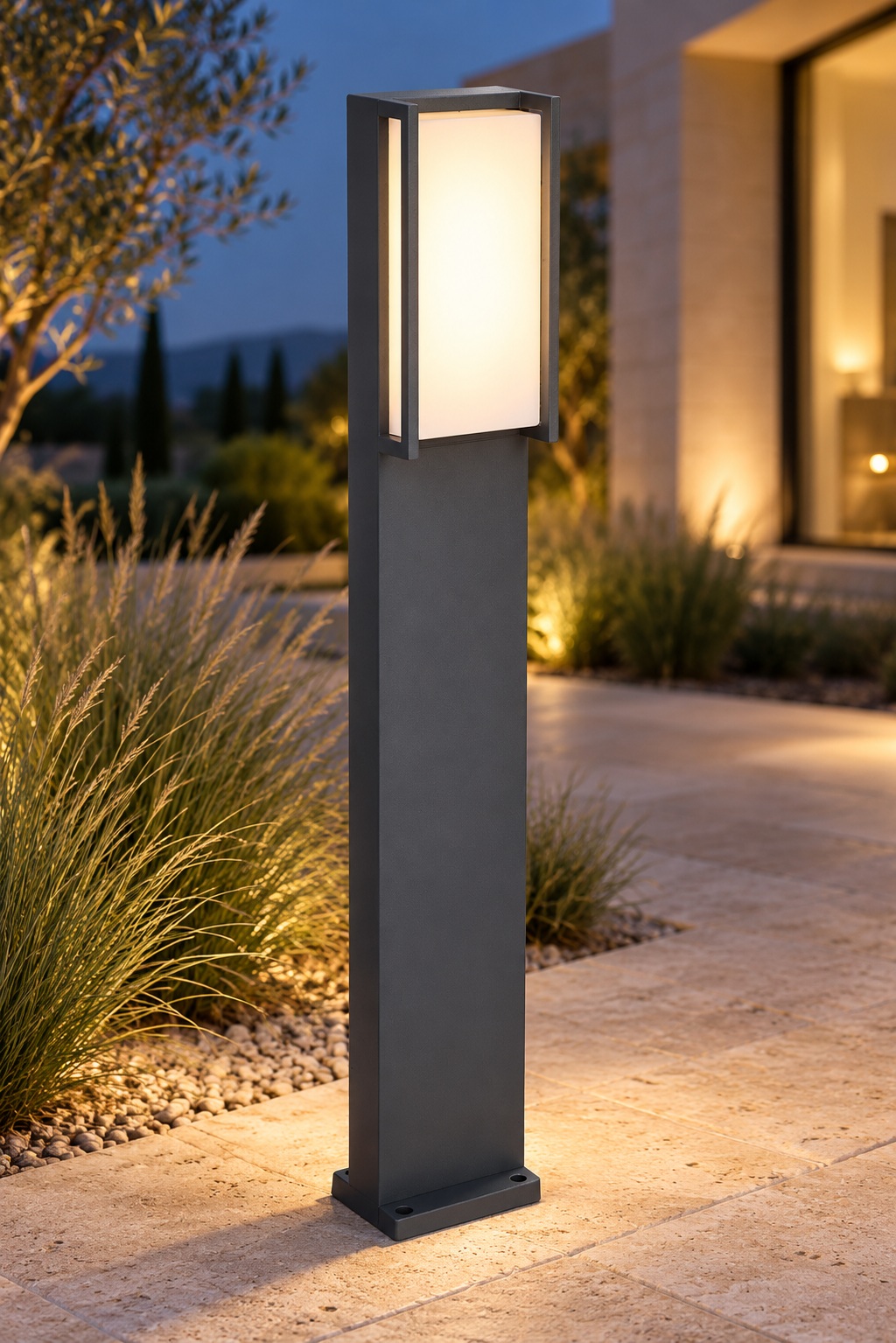 Borne lumineuse rectangulaire anthracite - vue 5
