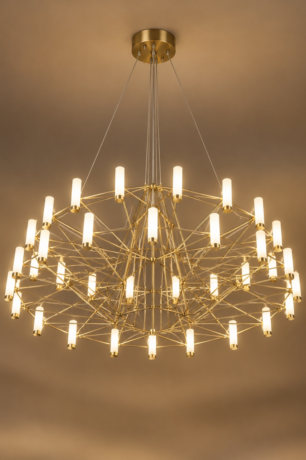 Lustre géométrique à lumières tubulaires - vue 4