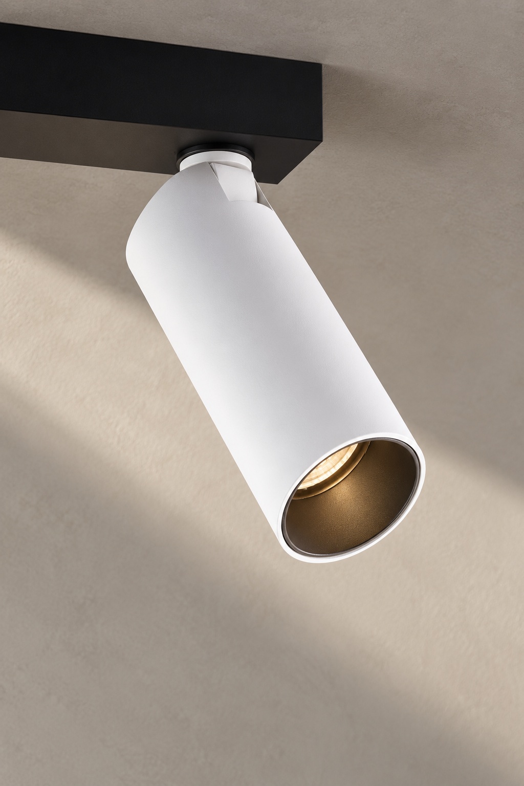 Spot cylindrique orientable blanc - vue 2
