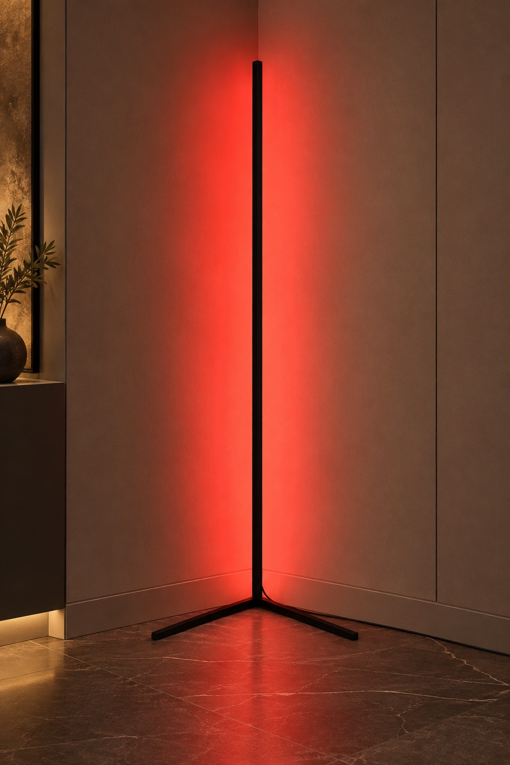 Lampadaire d’angle LED multicolore noir - vue 5