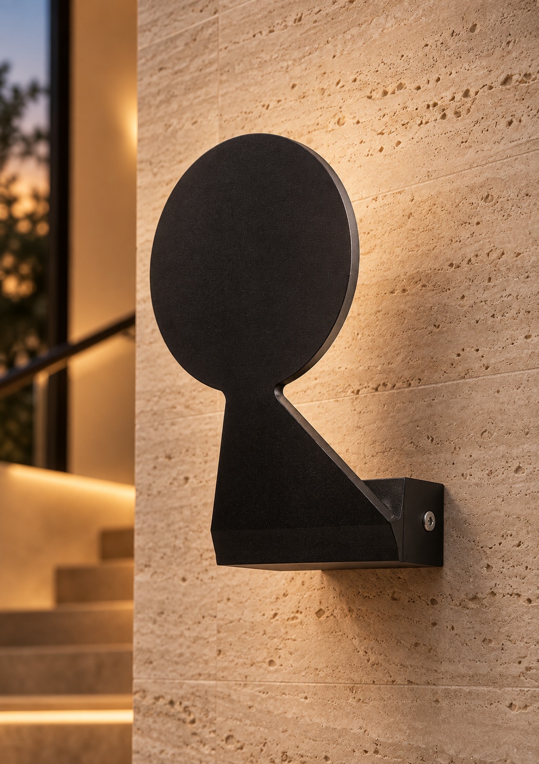 Applique  sculpturale noire à disque - vue 4