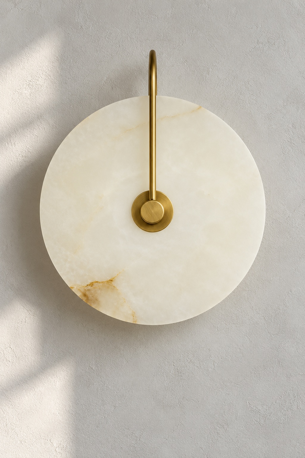Applique murale ronde effet albâtre et finition dorée - vue 4