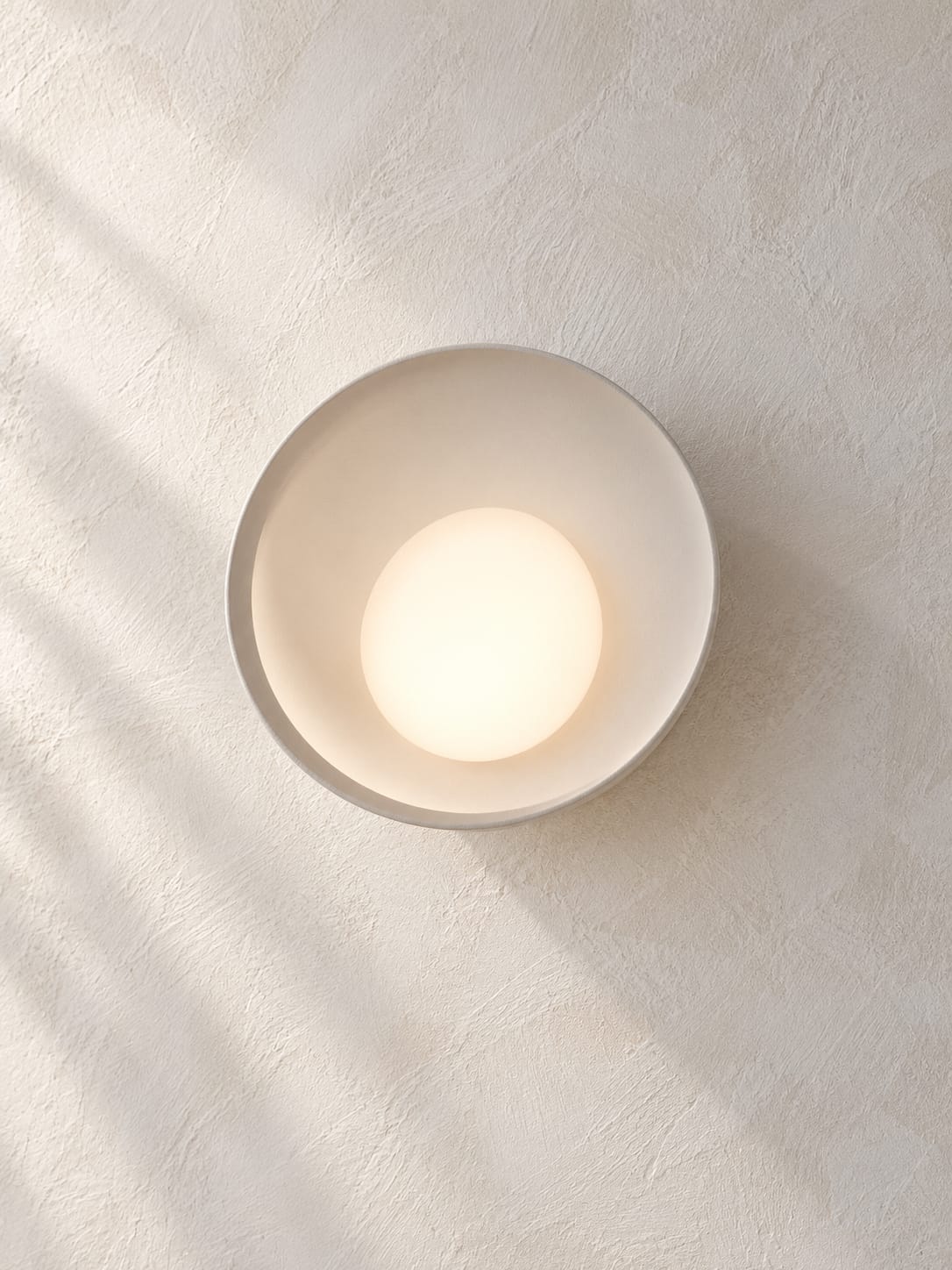 Applique ronde blanche à diffuseur opalin - vue 4