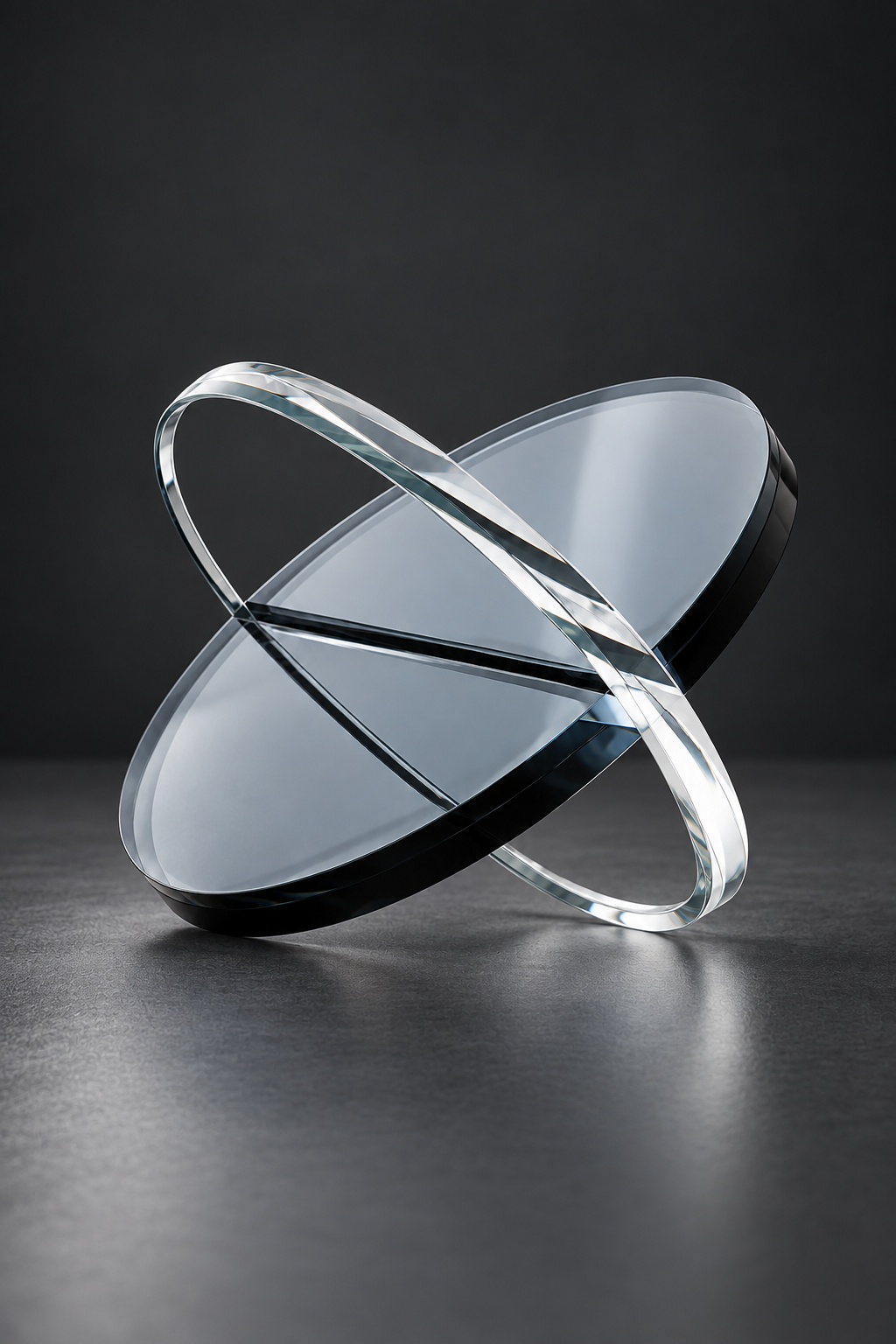 Sculpture orbitale translucide — modèle intermédiaire - vue 2