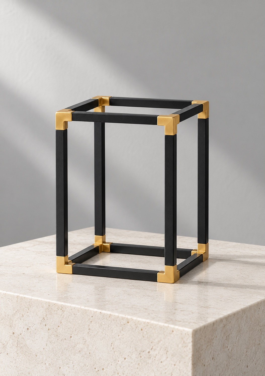 Structure décorative rectangulaire noire et dorée - vue 5