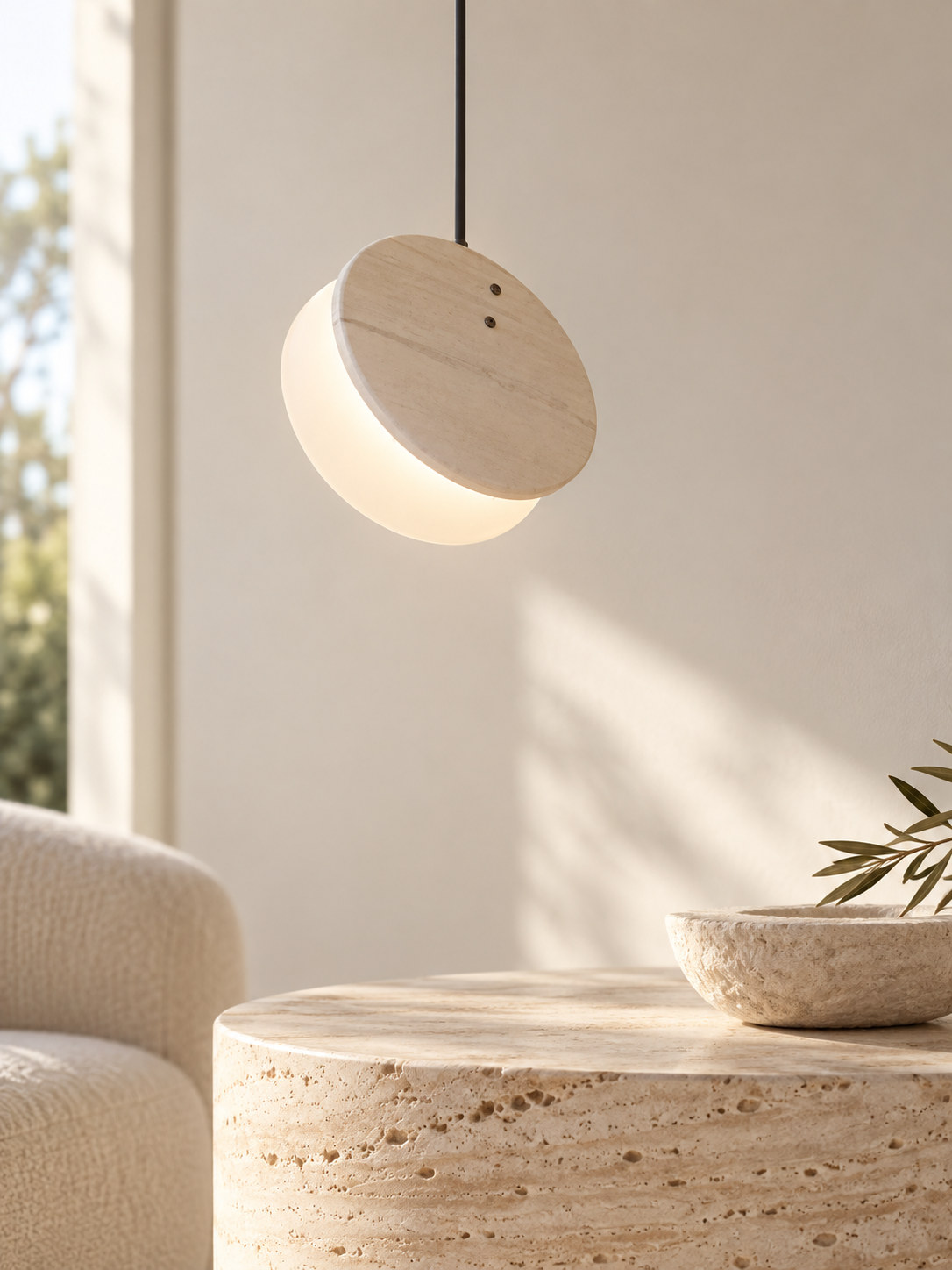 Suspension ronde à diffuseur opalin - vue 5