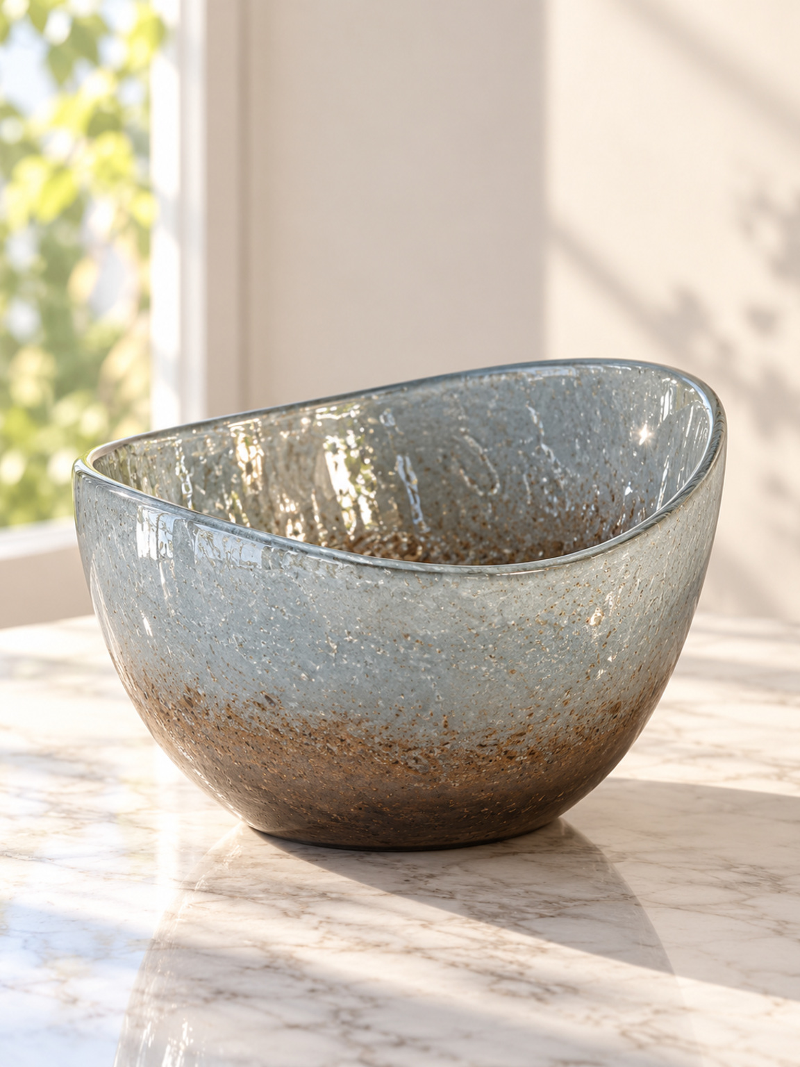 Coupe bleu gris asymétrique - vue 4