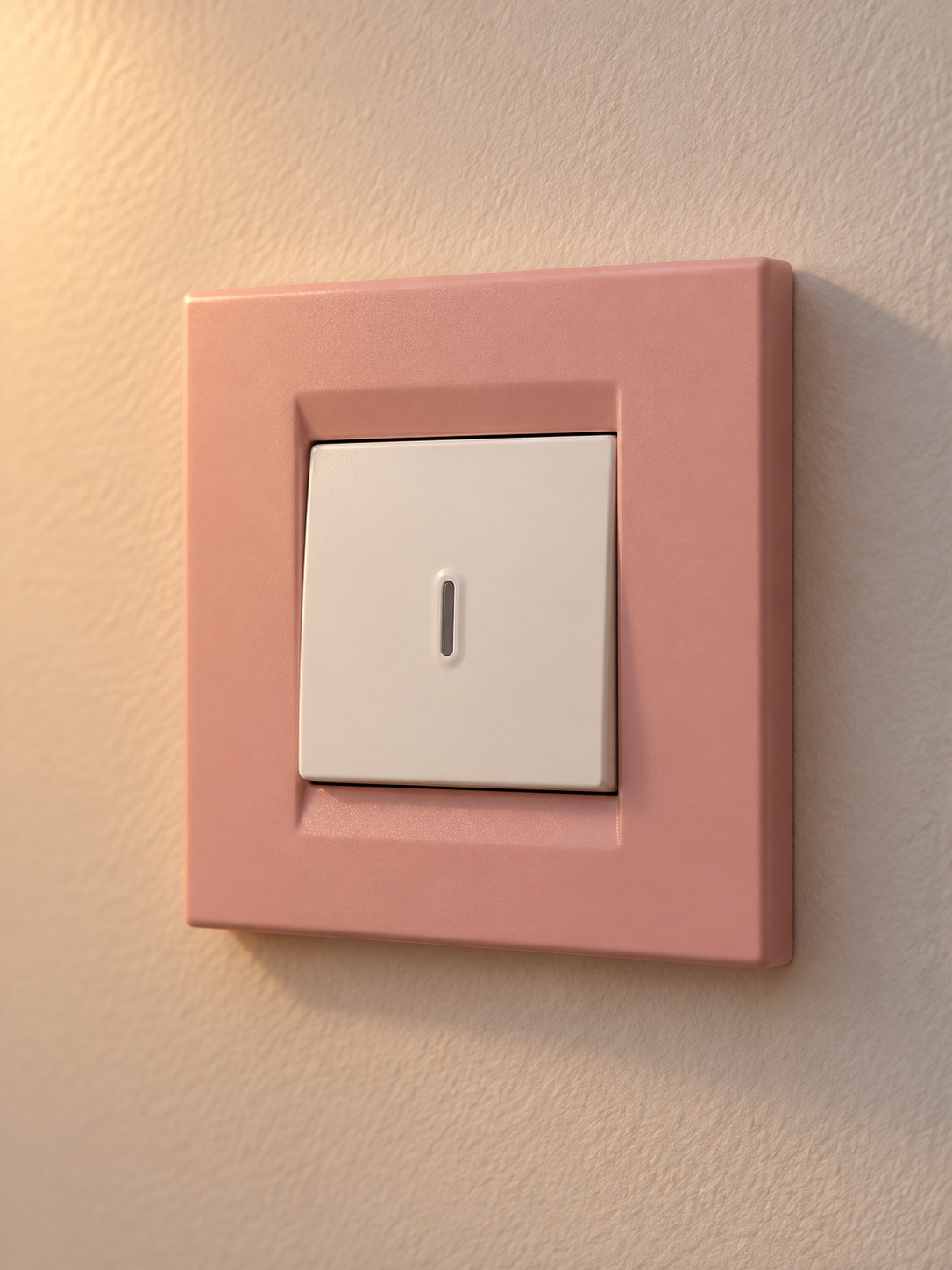 Interrupteur simple rose - vue 2