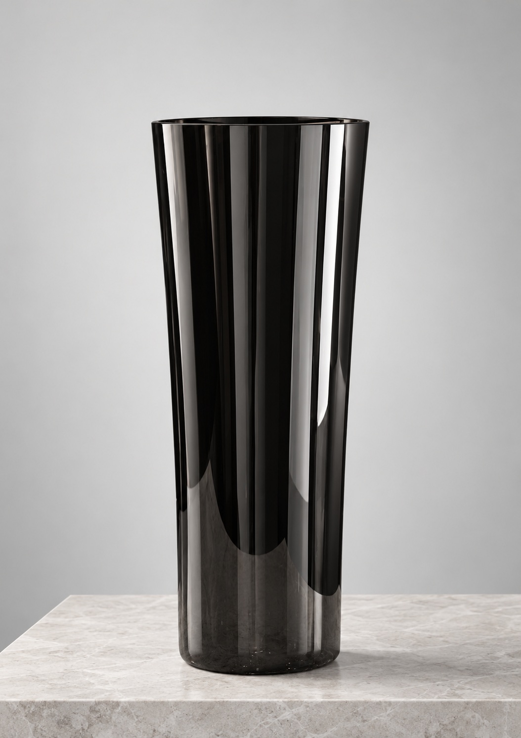 Vase décoratif élancé noir effet miroir - vue 5