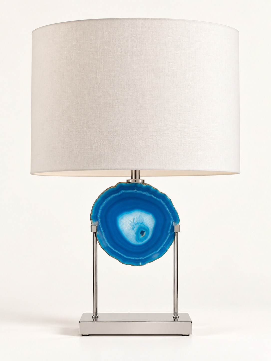 Lampe à poser à décor bleu façon agate - vue 2
