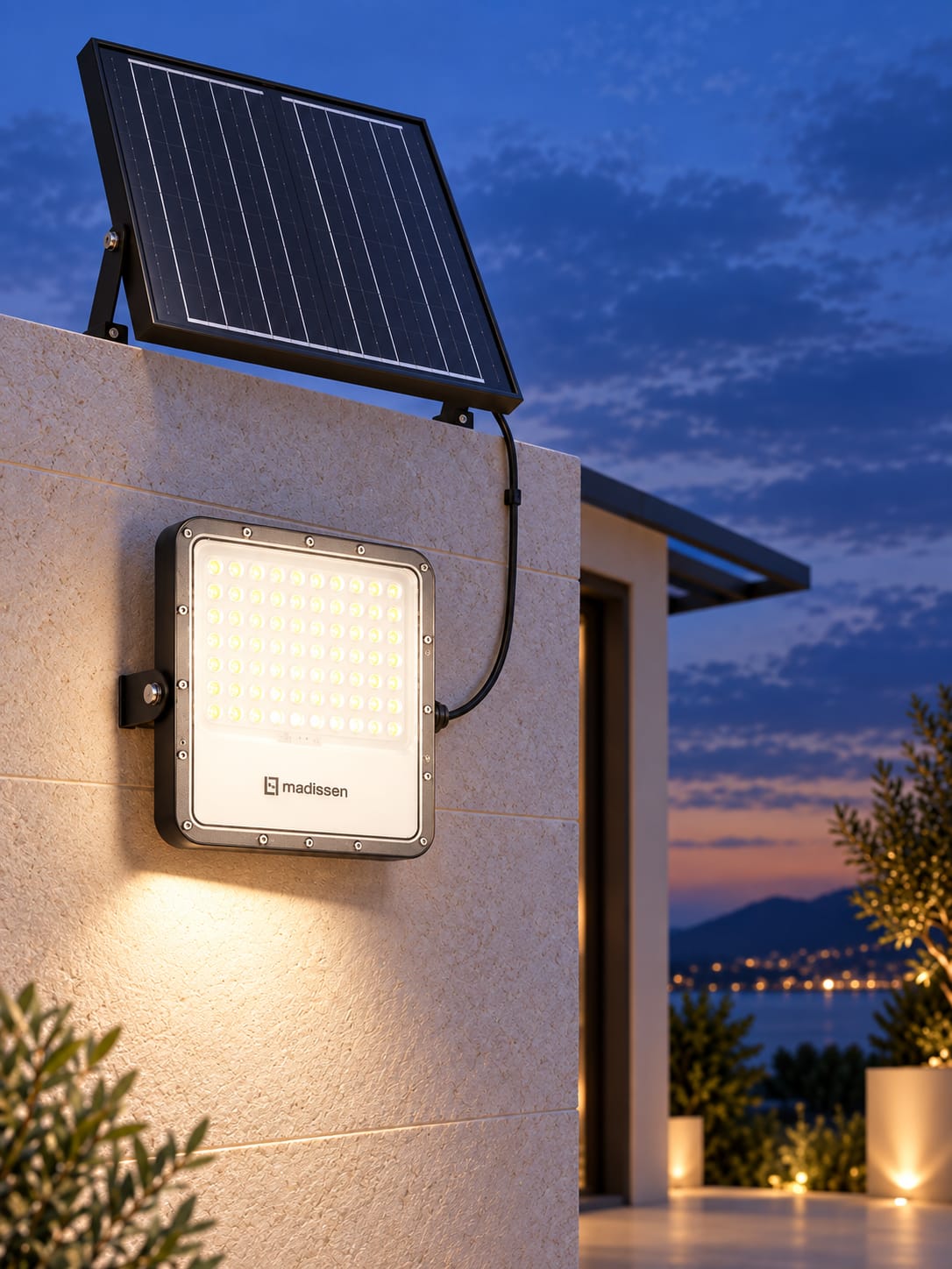 Projecteur LED solaire avec panneau déporté - vue 6