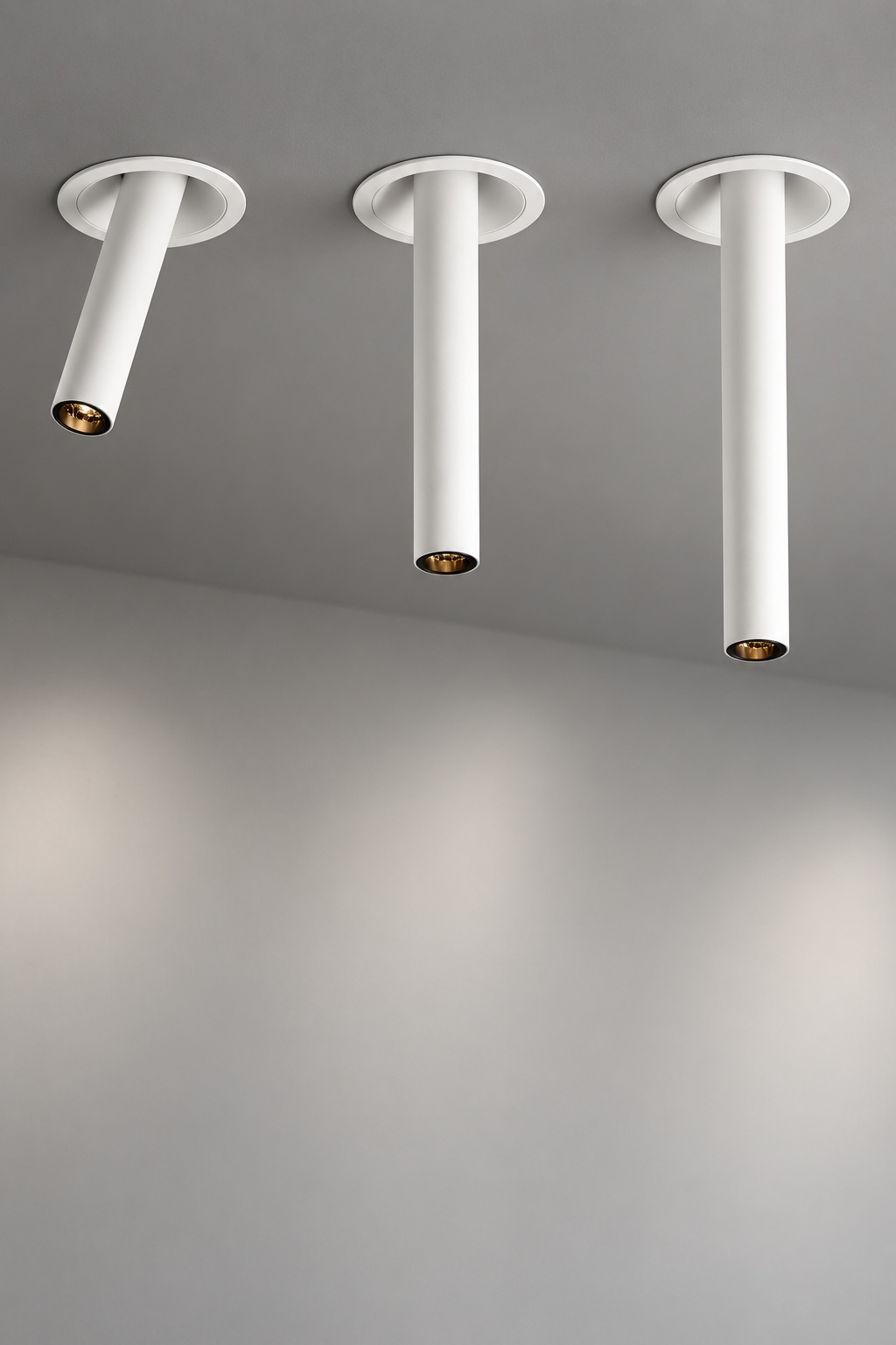 Spot tubulaire blanc à fixation encastrée - vue 2