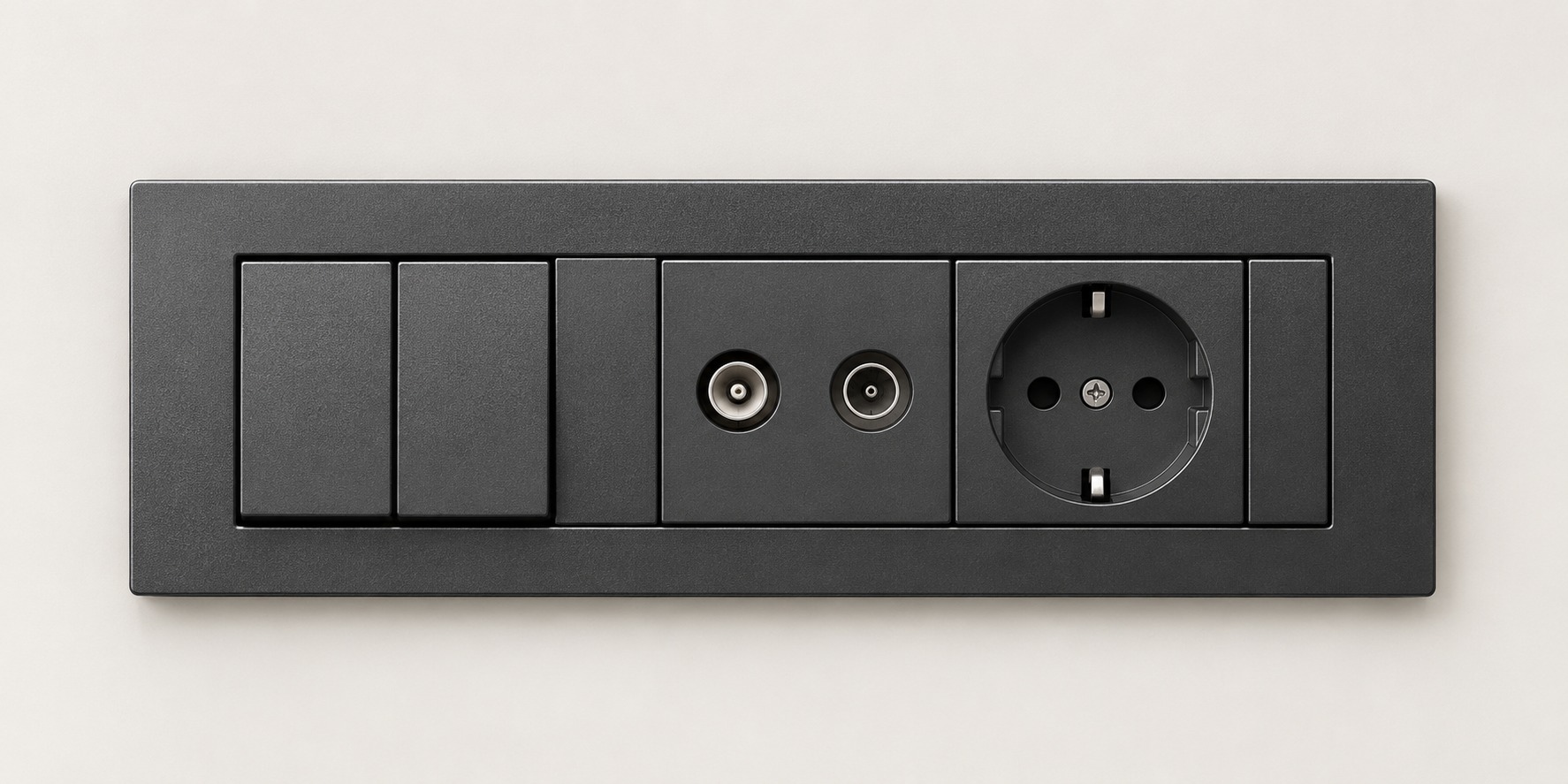 Plaque modulaire anthracite multifonction - vue 5