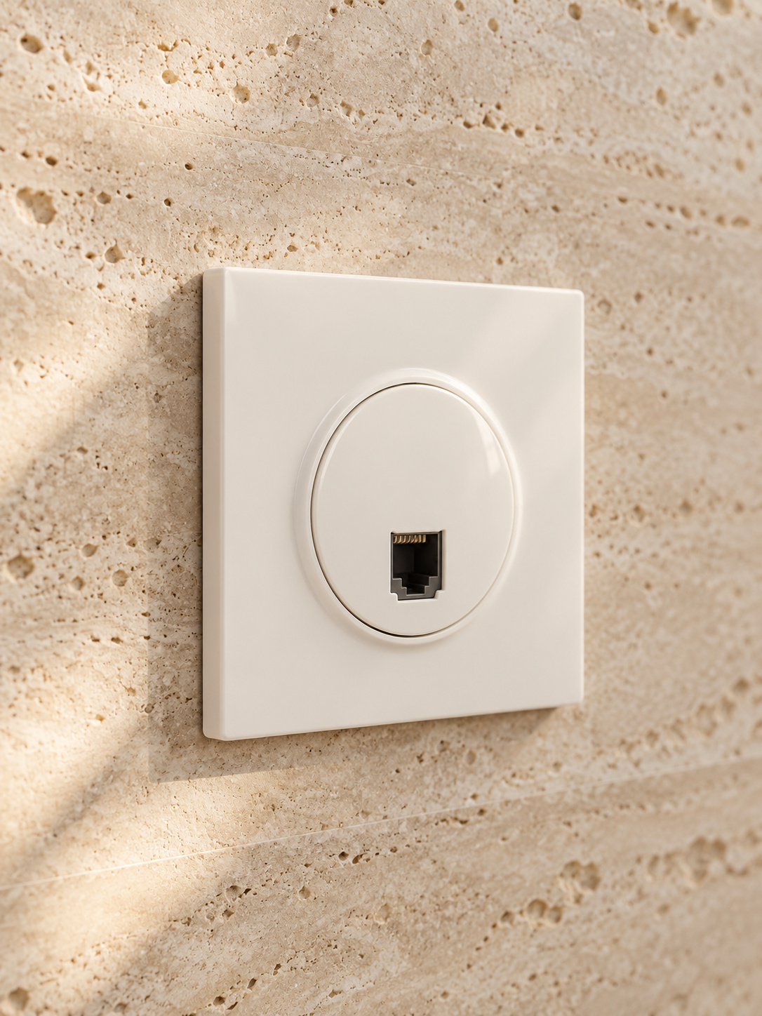 Prise réseau RJ45 blanche - vue 4