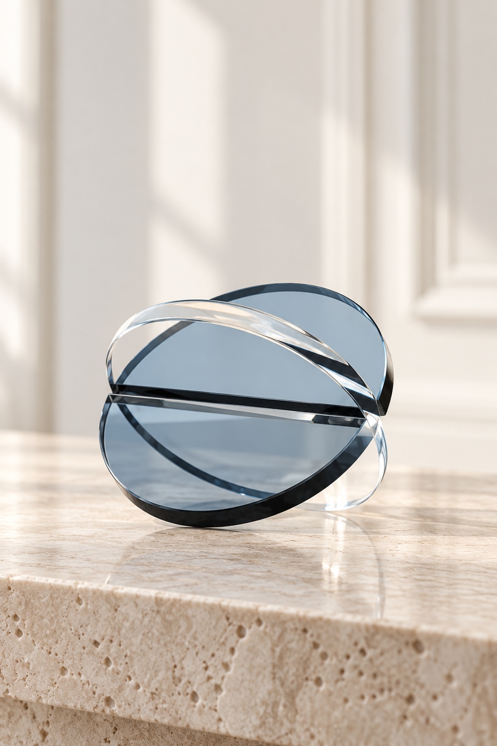 Sculpture orbitale gris bleuté — petit modèle - vue 5