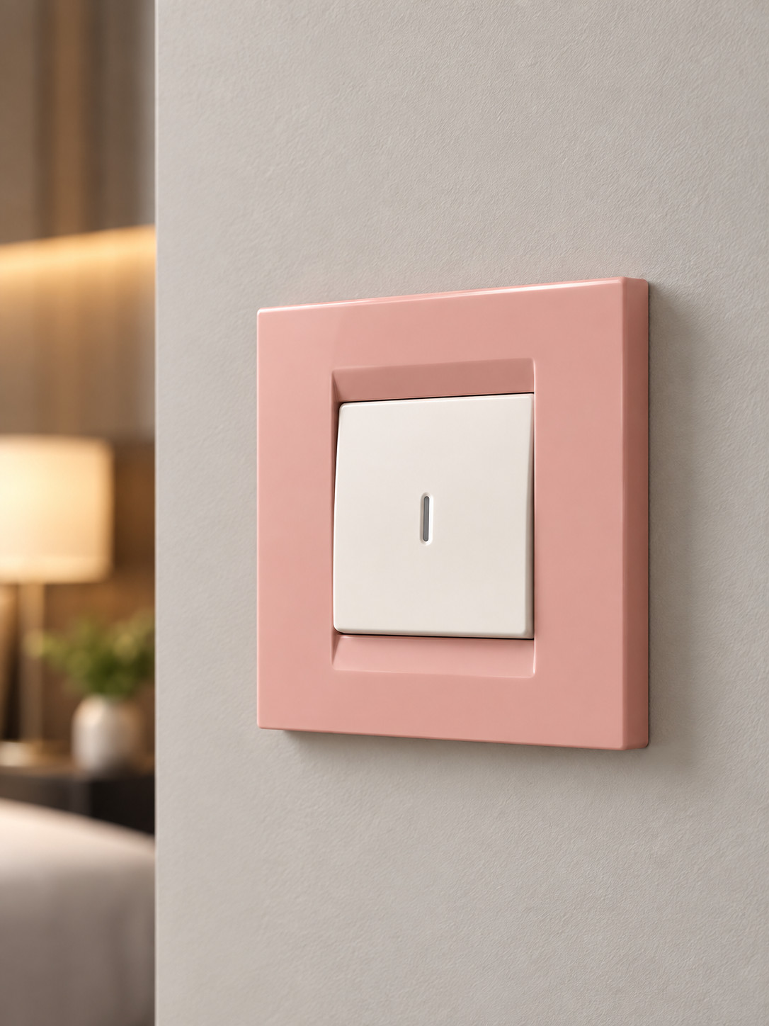 Interrupteur simple rose - vue 5