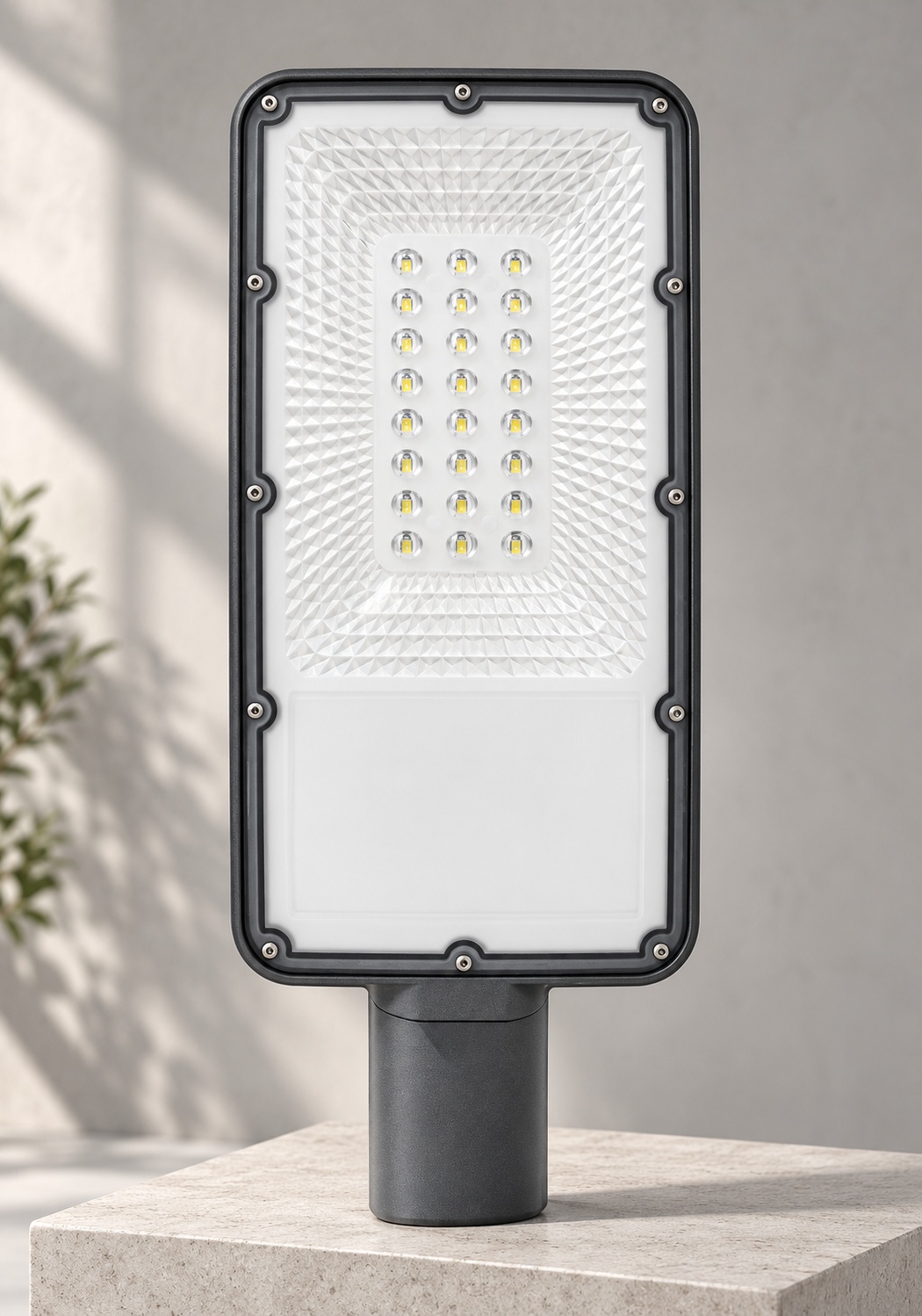 Tête de lampadaire solaire LED anthracite - vue 4