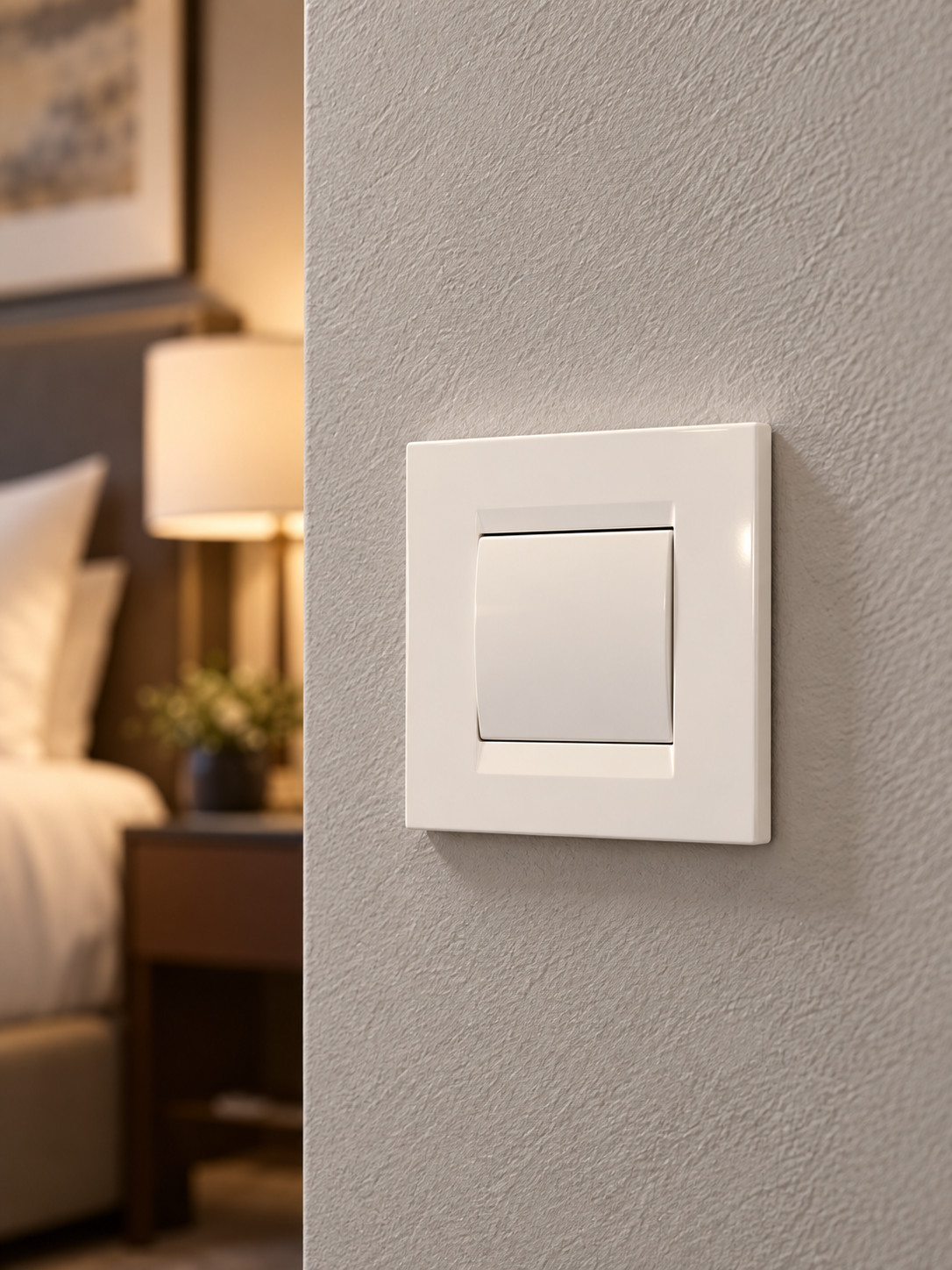 Interrupteur simple blanc - vue 4