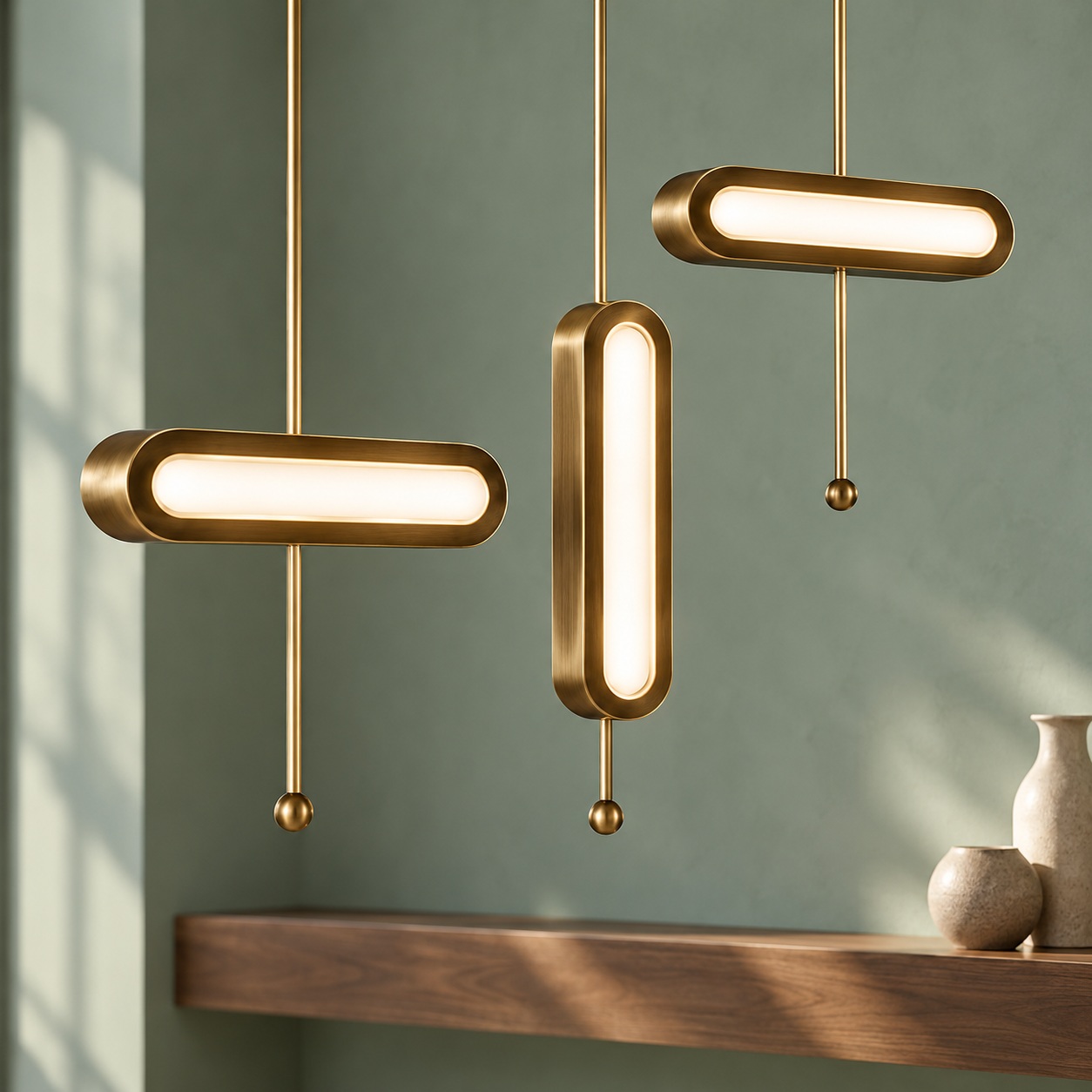 Suspensions Capsule finition bronze - vue 3