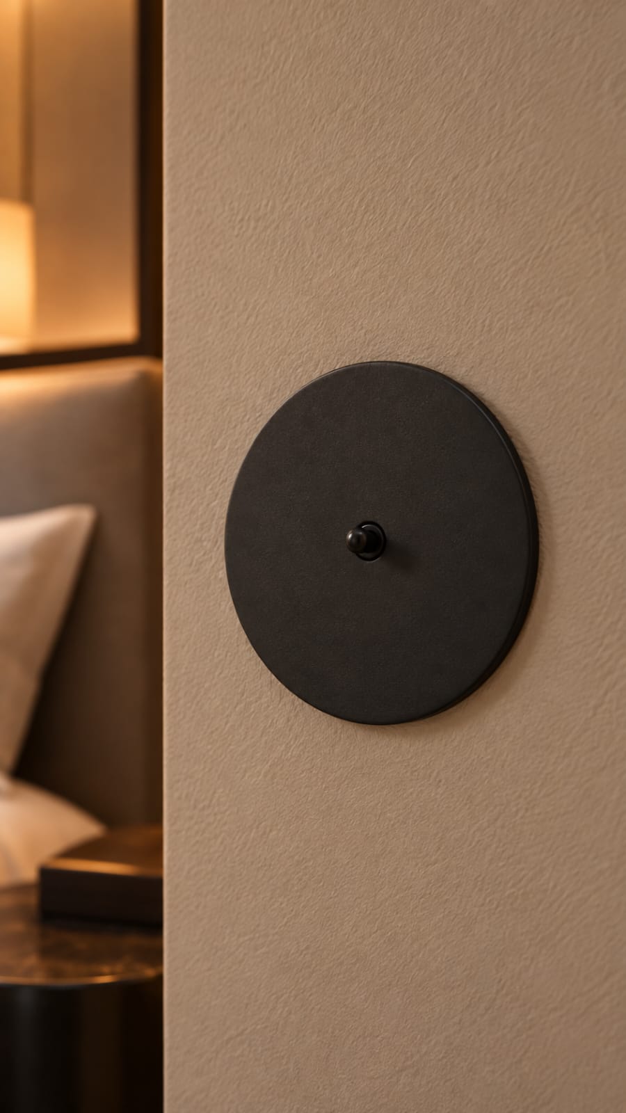 Interrupteur rond noir - vue 5