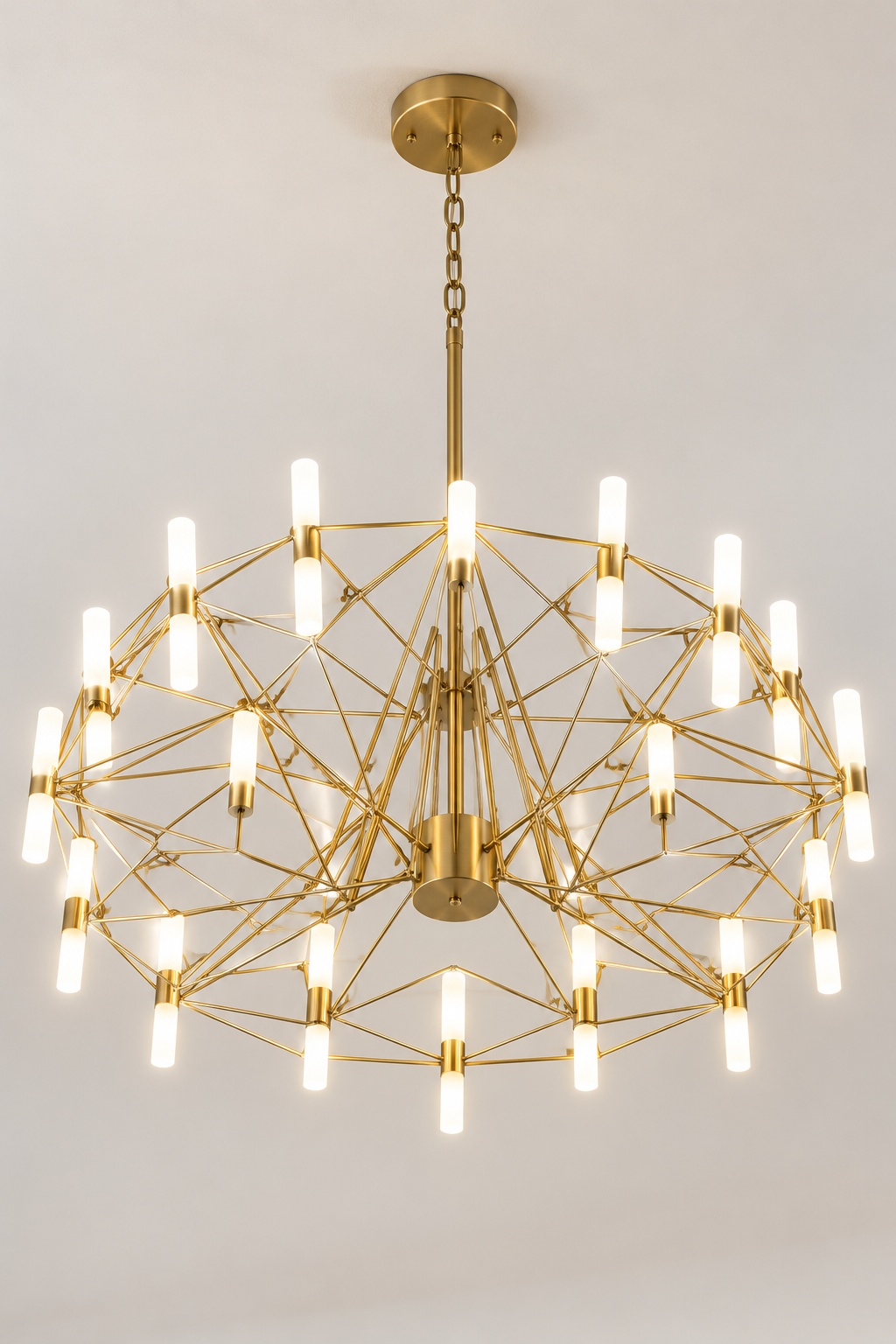 Lustre géométrique à lumières tubulaires - vue 3
