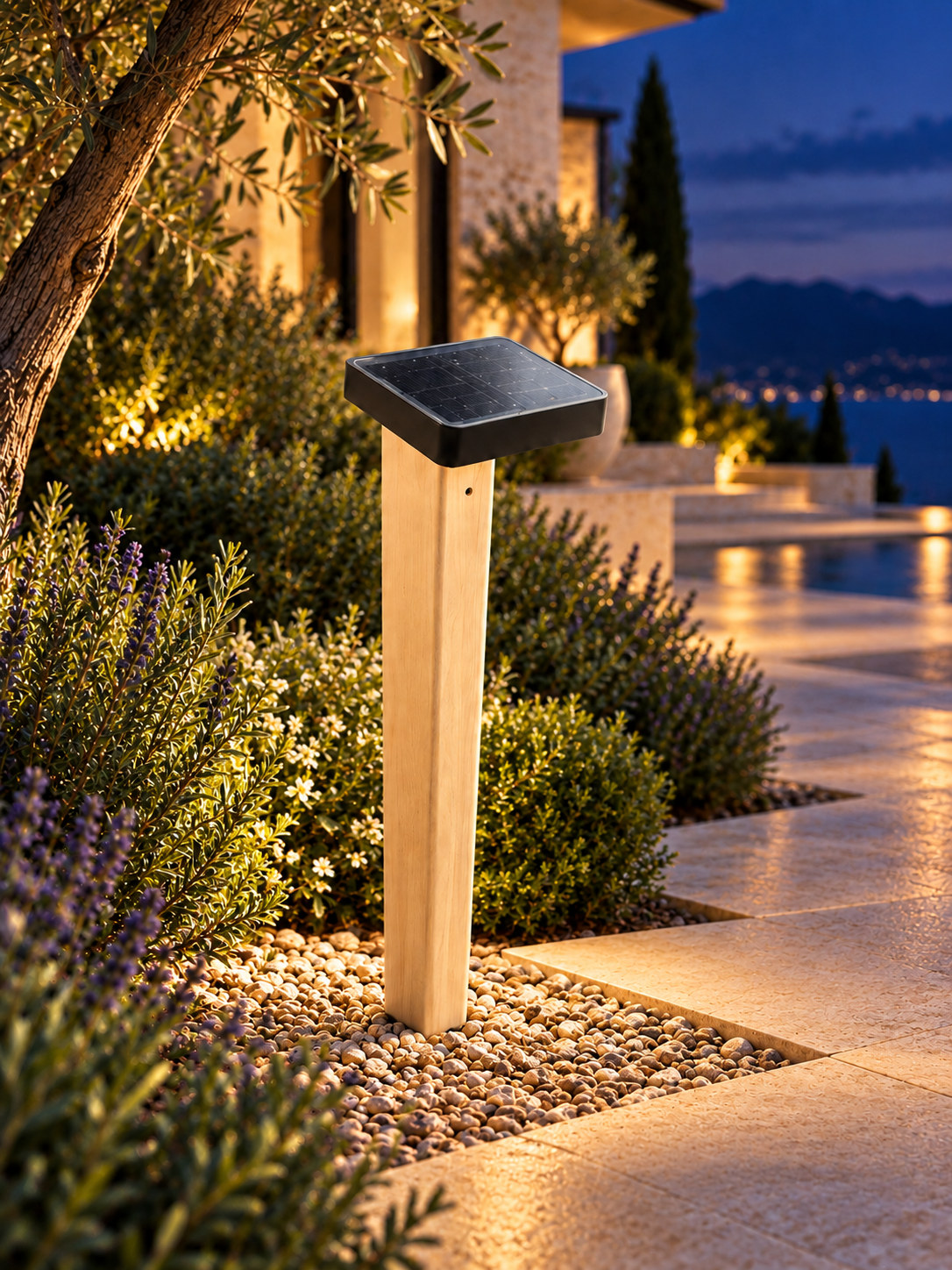 Borne solaire de jardin à panneau carré - vue 4