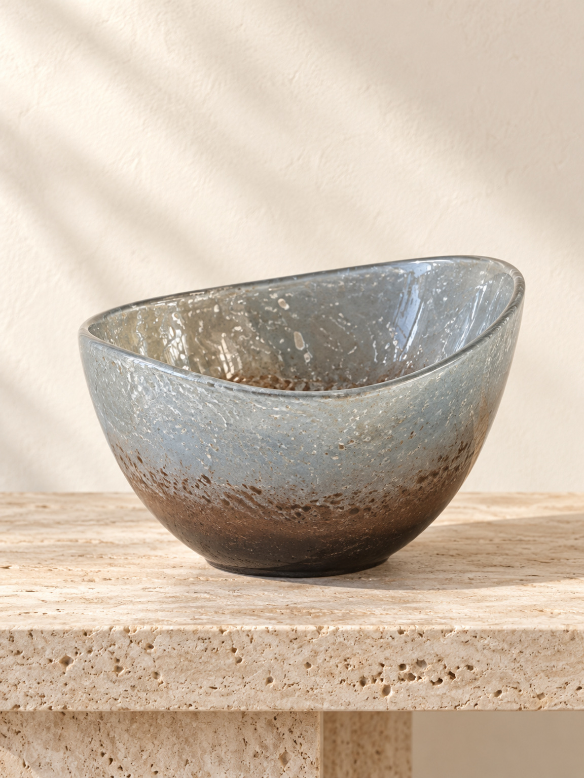 Coupe bleu gris asymétrique - vue 5