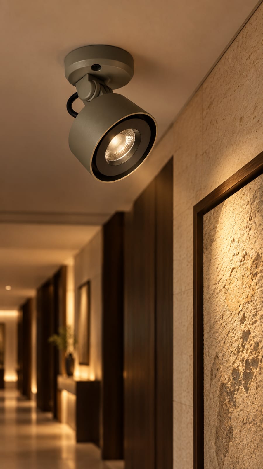 Spot orientable cylindrique gris - vue 4
