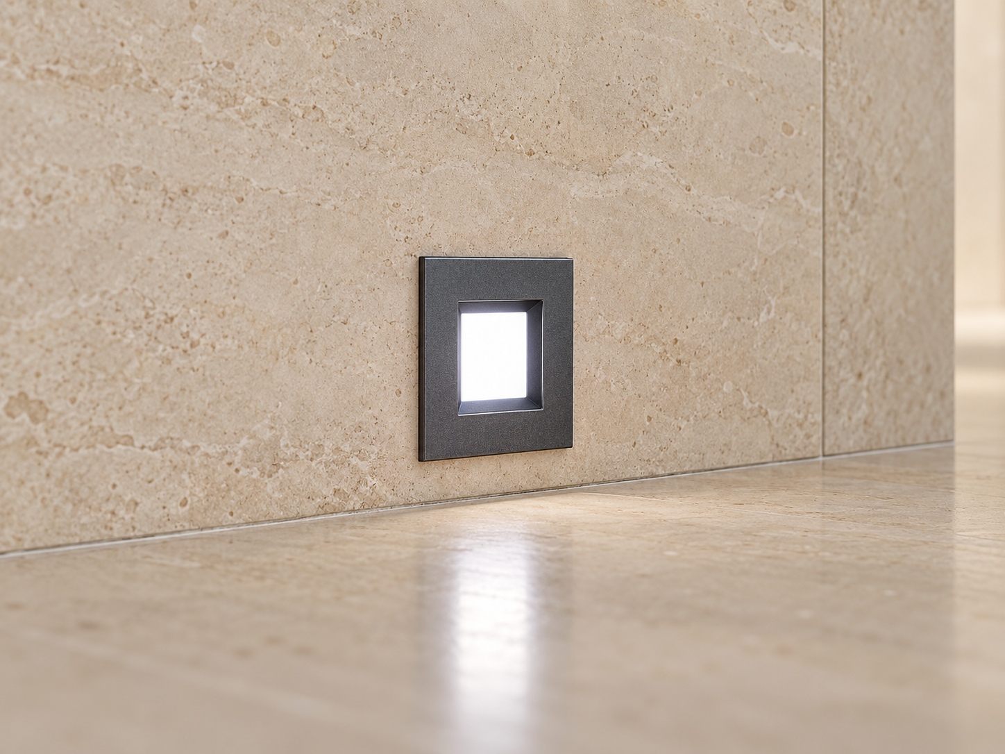 Balise murale compacte à diffuseur blanc - vue 2