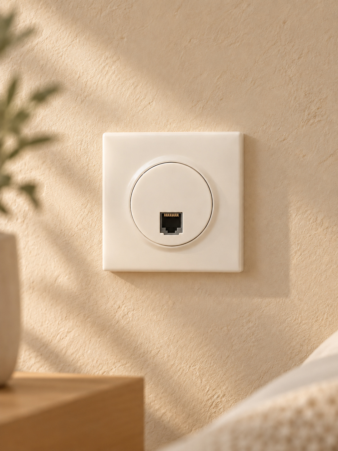 Prise réseau RJ45 blanche - vue 3