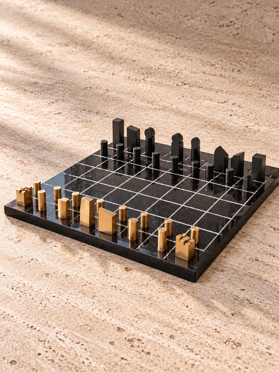 Jeu d’échecs décoratif géométrique - vue 2