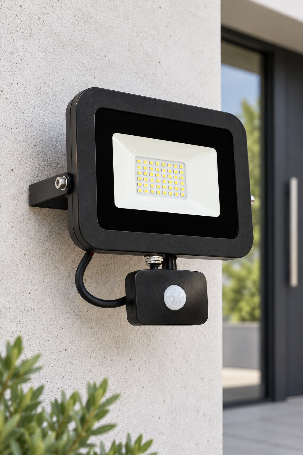 Projecteur LED noir avec détecteur de mouvement - vue 5