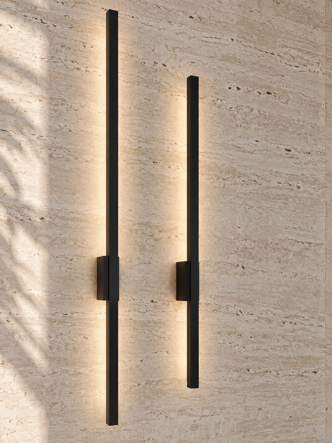 Appliques  linéaires noires à éclairage indirect - vue 4