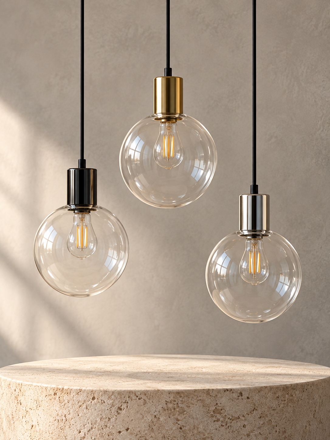 Suspensions à globes transparents - vue 5