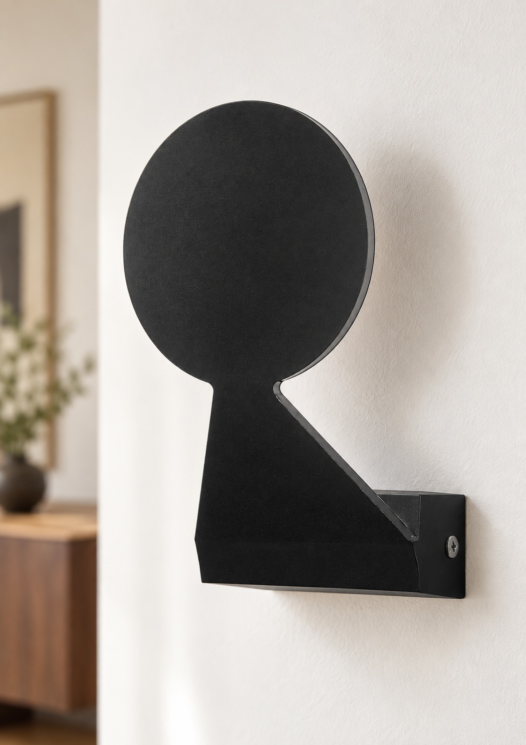 Applique  sculpturale noire à disque - vue 2
