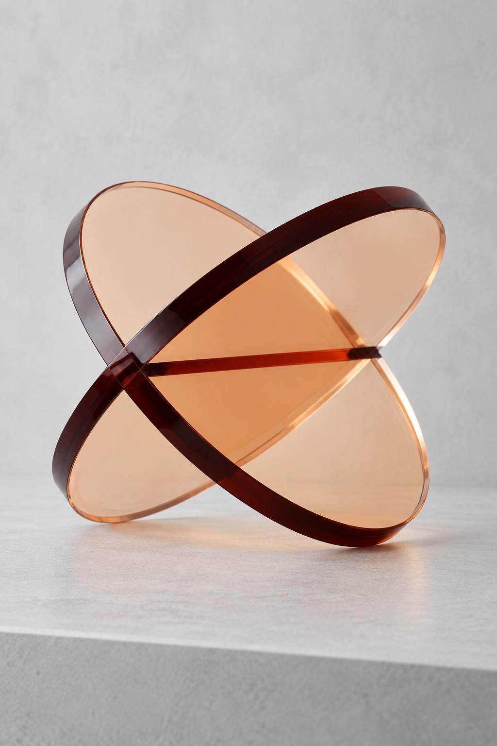 Sculpture orbitale ambrée — silhouette haute - vue 4